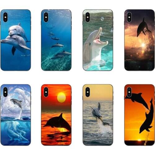 Soft TPU Capa Cover Case For Huawei Honor 5A 6A 6C 7A 7C 7X 8 8A 8C 8X 9 9X 10 10i 20 Lite Pro Cute Blue Dolphin Sea