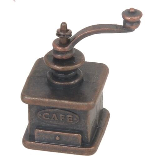 New Kids Toy 1/12 Dollhouse Miniature Kitchen Vintage Coffee Grinder Classic Pretend Play Furniture Toys 1:12 Doll House Decor