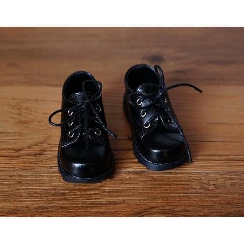 BJD doll shoes fit 1/3 1/4 MSD DD doll size classic black student leather shoes school uniform uniform shoe doll accessories