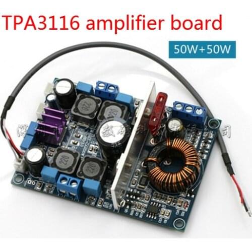Amplifier board+ booster module 12V battery-powered car TPA3116 digital power amplifier board dual-channel 50 W + 50 W