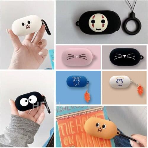 Cute Cat Bear Silicone Cover for Samsung Galaxy Buds / Buds Plus Bluetooth Earphone Case Charging Box Bag for Galaxy Buds Buds