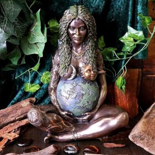 Mother Earth Statue Earth Art Statue Figurine Mother Figurine Garden Ornament Goddess Statue for Gifts Home Decoration