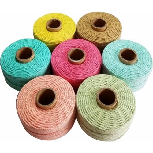100% Cotton rope 80m/roll colorful twine macrame cord string thread for party wedding decoration accessory DIY