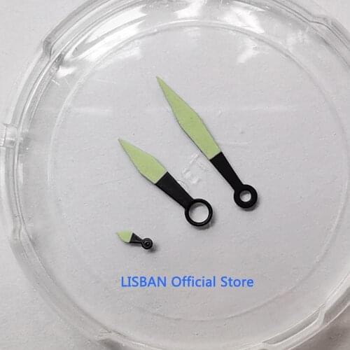 Lisban Green Luminous Watch Hands Fit ETA 6497,6498 ST36 Hand Winding Movement Watches