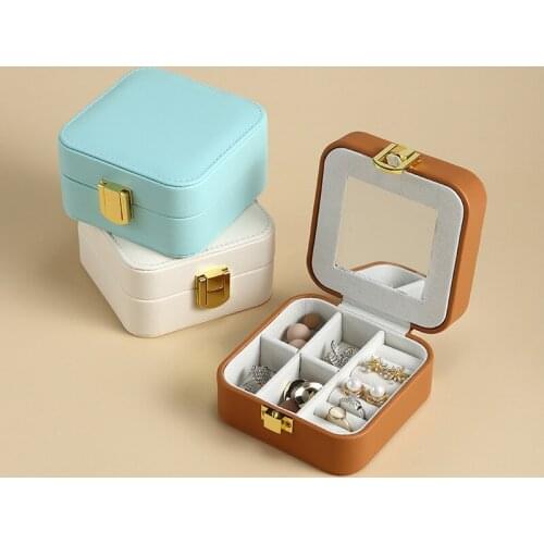 2021 Women Jewelry Box High Capacity Necklace Earrings Ring Storage Box Travel Case Travel Case Jewelry Storage