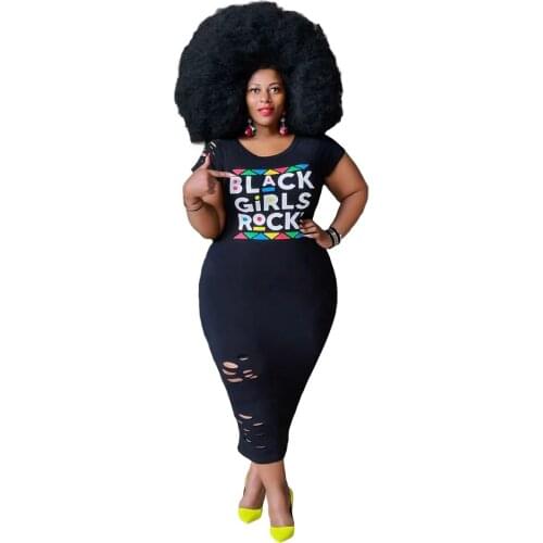 Echoine Large Size Women Bodycon Curved Fashion Letter Offset Printed Burnt Flower Casual One Piece Dress Drop Shipping