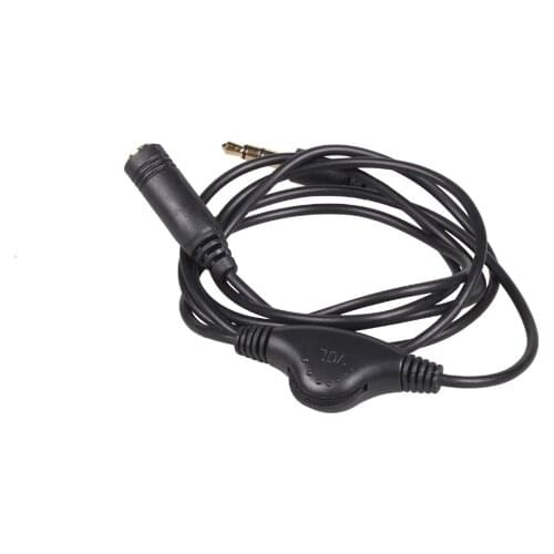 1m/3FT Black 3.5mm Male to Female Stereo Earphone Audio Extension Cable Cord Wire Earpiece Extension Cable With Volume Control