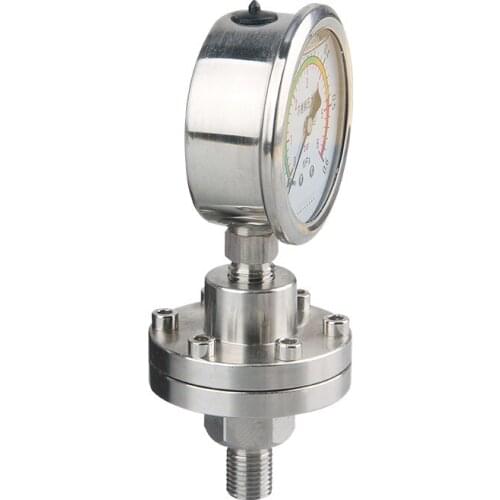 1 pc diaphragm pressure gauge for Measure the pressure of corrosive , gas or granular solid media diaphragm pressure switch