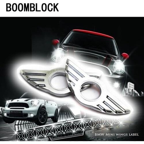 1pcs Door Pin Lock Wing Emblem Badge Stickers For BMW Mini Cooper R56 R50 R53 F56 F55 R60 R57 Countryman Auto Accessories