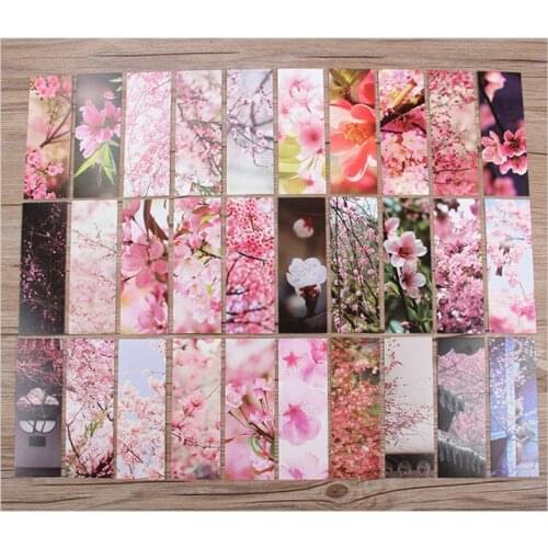30pcs Creative Chinese Style Paper Bookmarks Painting Cards Retro Beautiful Boxed Bookmark Commemorative Gifts