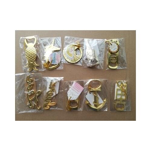 50pcs/lot Unicorn bottle Party Cheer Orange Lover Gold Pineapple Style Beer Bottle Opener For Wedding Favors Party Favors Gift