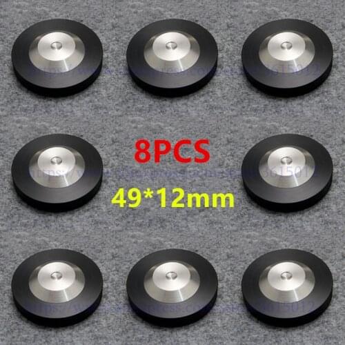 8PCS 49mm*12mm 304 Stainless Steel Graphite Speaker AMP Isolation Spike Pad Preamp DAC LP CD Mat Floor Base HIFI AUDIO DIY