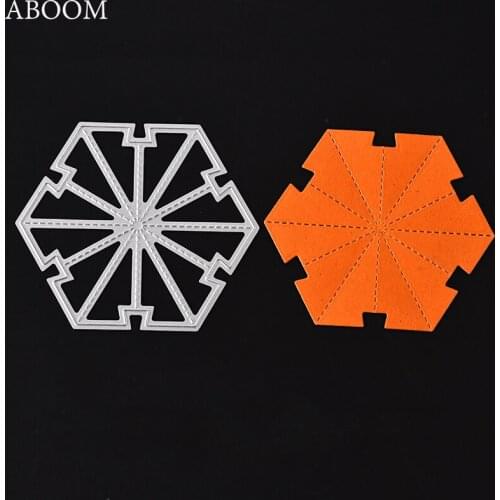 ABOOM New 74MM*86MM Irregular Frame Hexagon Carbon Steel Cut Die Embossing Folder Metal Cutting Dies For Scrapbooking Album Card