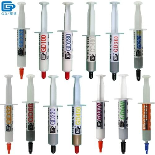 Net Weight 7 Grams Syringe Packaging GD Brand Series GD900-1 Thermal Conductive Grease Paste Plaster CPU Heat Sink Compound SY7