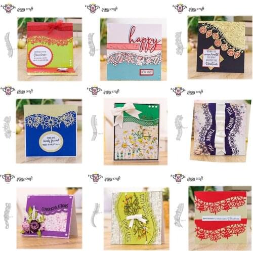 Piggy Craft metal cutting dies cut die mold Christmas border series Scrapbook paper craft knife mould blade punch stencils dies
