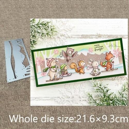XLDesign Craft Metal Cutting Dies stencil mold Winter Walk Scene decoration scrapbook Album Paper Card Craft Embossing die cuts