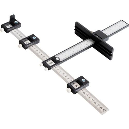 Multifunctional Punching Positioner Handle Opening Hole Positioner Adjustable Furniture Woodworking Punching Positioner