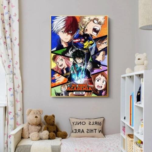 My Hero Academia Anime Poster Original Design Anime Poster Wall Art Print,50 x 70 cm,No Frame