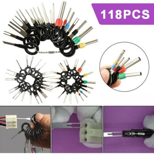 Newest 118Pcs Car Terminal Removal Tool Kit Stylus Wire Connector Pin Release Extractor Puller Car Accessories Auto Repair Tool