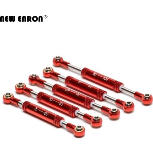 NEW ENRON Alloy Adjustable Servos Link Pull Rod 75/80/85/90/95/100mm for 1/10 RC Car SCX10 TRX4 D90 HSP KYOSHO NANDO TAMIYA ETC