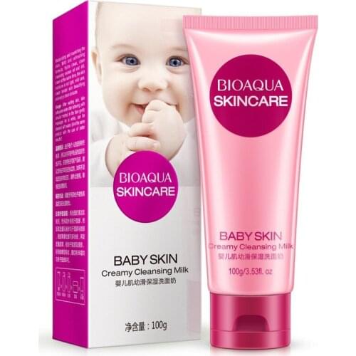 BIOAQUA Baby Facial Cleanser Muscle Exfoliating Cleansing Moisturizing Nourishment Exfoliating Foaming Cleanser 100ml