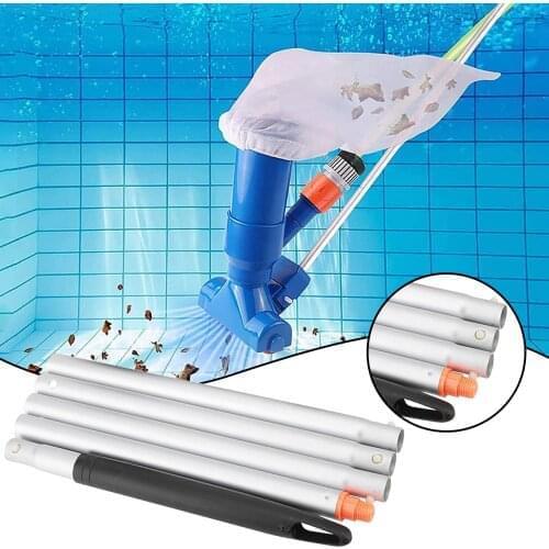 Swimming Pool Vacuum Brush Pole 5Section Vacuum Head Holder Cleaner Hose Adapter Cleaning Tool Pool Spa Cleaning Tools