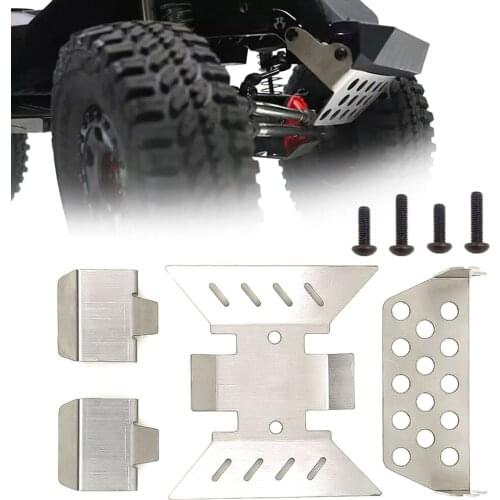 RCTOYFUN Metal Armor Chassis Guard Plate Bridge Protection Set Appearance Accessories For RC Car 1/10 Axial SCX10 III