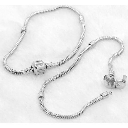 Silver Charm Snake Chain Bracelet For Women/Men Link Wristbands Adjustable Statement Europe Chains Fashion Jewelry Accessories