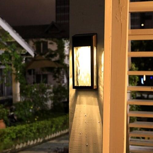 Led solar light villa garden courtyard decoration wall light outdoor waterproof floodlight lighting street light glass wall ligh