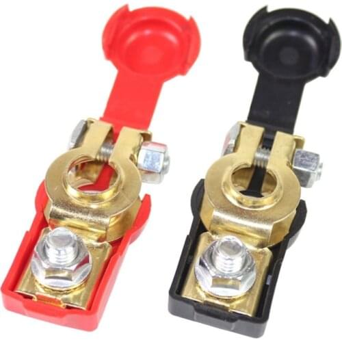 Universal Negative Positive Auto Battery Cable Terminal Top Post For Cars and Truck Red Black Car Battery Connector Battery Clip