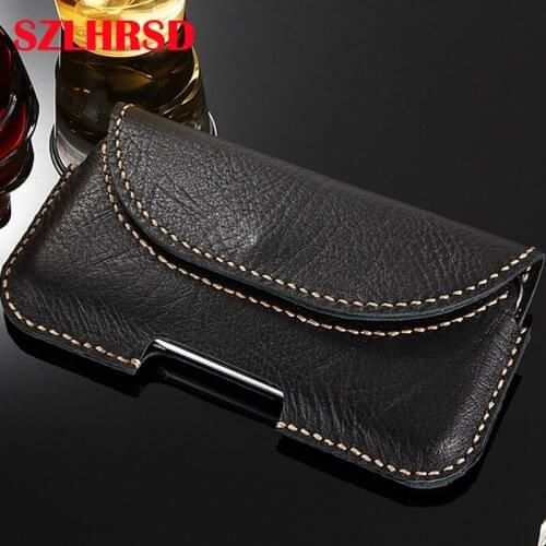 High quality Handmade 100% Genuine Leather Mens Waist Bag Outdoor Bag for ASUS ZenFone Max Shot ZB634KL Case Cover Phone Bag