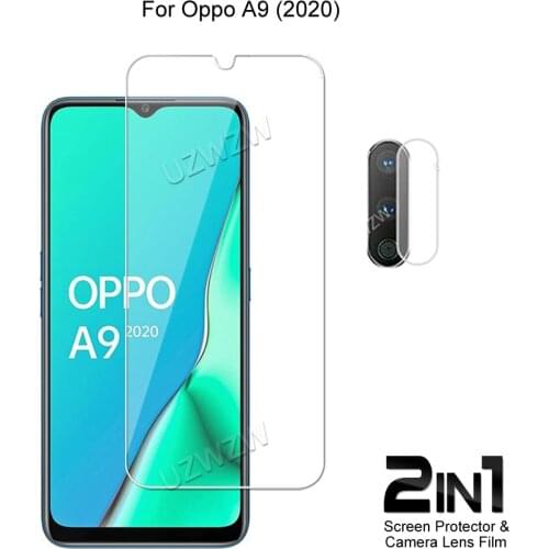 2 in 1 For Oppo A9 2020 ( A11x ) Camera Lens Film & Screen Protector Guard Protective HD Tempered Glass Explosion Proof