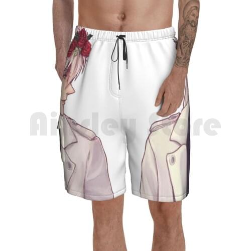 [ Zen ] | | Mystic Messenger Beach Shorts Men Beach Pants Swim Trunks Zen Hyun Ryu Mystic Messenger Korea Flower Boy