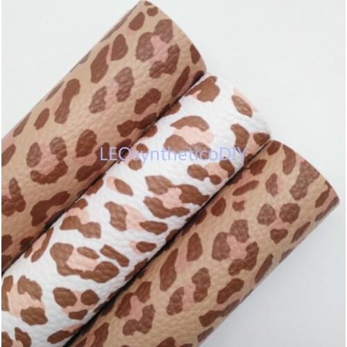 1PC 21X29CM Leopard Printed Faux Leather Fabric, Synthetic Leather Fabric Leather Sheets For Making Bows LEOsyntheticoDIY T329A
