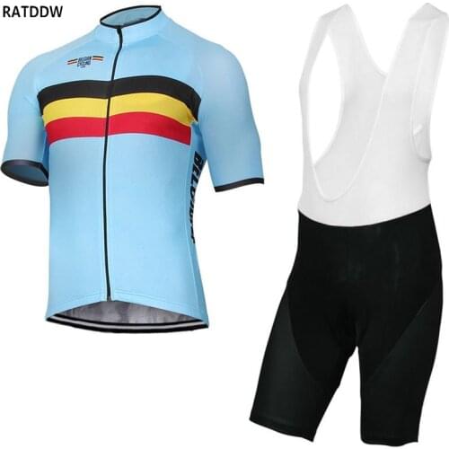 2017 Belgian Team Cycling Jersey Summer Short Sleeves Cycling Set Bike Clothing Ropa Ciclismo Cycling Clothing Suit