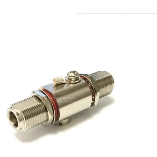 4 PCS RF Coax N-Type Female/Male to N-Type Female Lightning Arrestor/Surge Protector for Radio Antenna Feeder