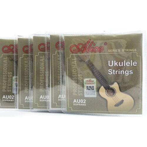 5 Sets Alice AU02 SOPRANO Ukulele Strings Black Nylon B F# D A