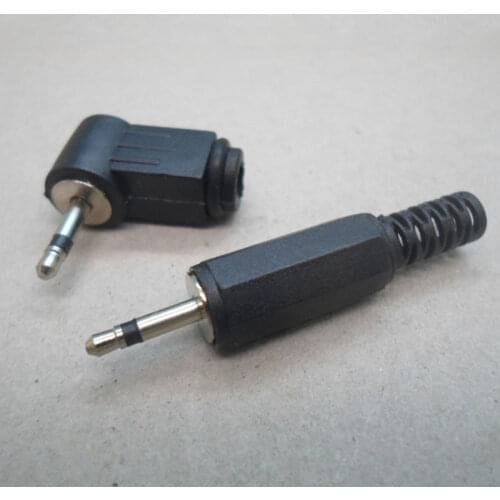 5Pcs 2.5mm mono audio plug 2.5 wire type headphone plug connector 2-pole plug Connectors