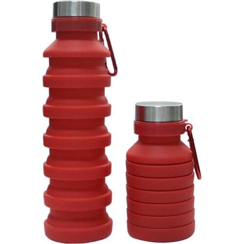 550ml creative silicone household folding water bottle, running fitness portable water cup, outdoor sports water cup
