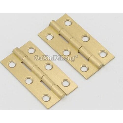 Brand New 4PCS European Brass Cabinet Hinges Wood Furniture Jewelry Gift Box Drawer Cabinet Hinges