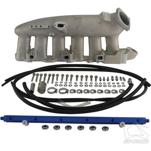 Cast Aluminum Intake Manifold Plenum with Fuel Rail fits for N*issan R*33 R*32 R*B25