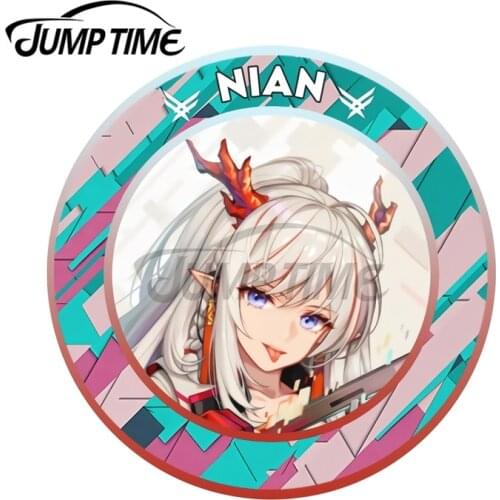 JumpTime 13 x 13cm Arknights Nian Car Sticker Waterproof Decal Vinyl Material Body for Car Anime Decor Waterproof Car Styling