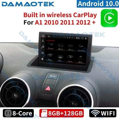 DamaoTek 8 inch Android 10.0 Car Multimedia Player GPS Radio Stereo 4+128G for Audi A1 2010+ car head unit wireless carplay