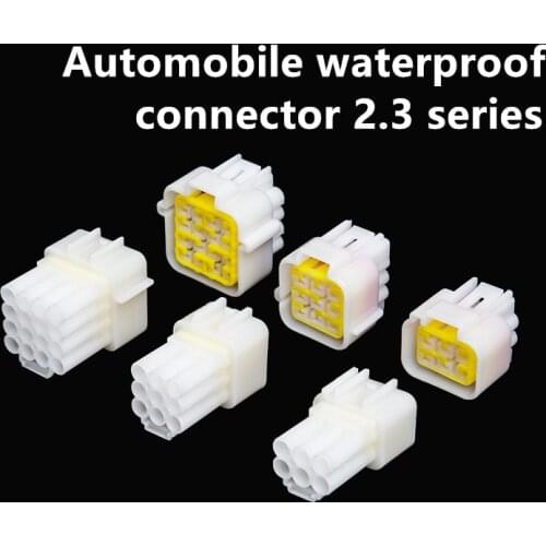5Sets Automobile Waterproof Connector 2.3 Series 1P/ 2P/3P/4P/6P/8P/9P/16P Vehicle Connector Male And Female Harness Butt Plug