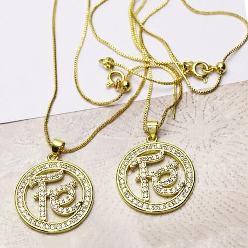 10 Strand Fe charms necklace Pendant necklace jewelry accessories Round charms for women necklace for women New design 7272