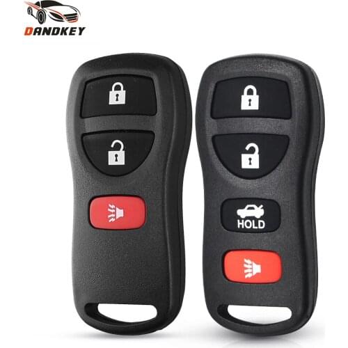Dandkey For Nissan Frontier Murano Armada Pathfinder Versa Altima Maxima Xterra For Infiniti 3/4 BTN Folding Car Key Shell Case