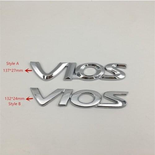 For Toyota VIOS Logo Emblem Badge Rear Trunk Letters Sticker Car Auto accessories