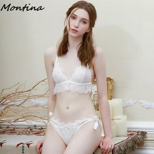 Bra and Panty Set Underwear Set Women Transparent Bra Wire Free Unlined Front Closure Clearance See Through Sexy Ultra Thin Bra