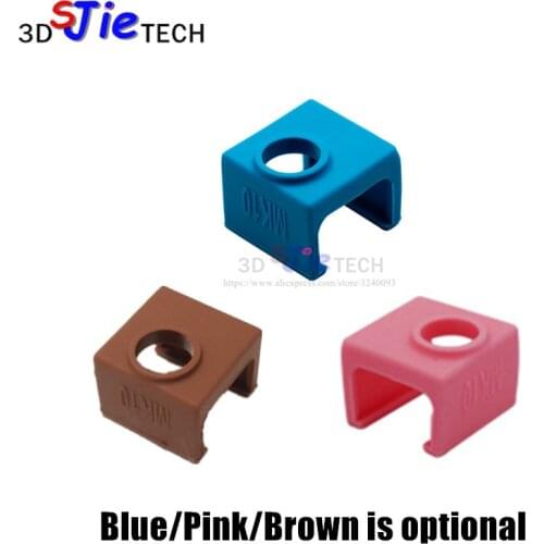 MK10 Silicone Socks instead ceramic insulation Blue/Pink/brown for Wanhao i3/ Flashforge SILICONE HEATER BLOCK COVER