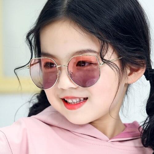 Fashion Vintage Small Cat Eye Children Sun Glasses Boys And Girls Classic Metal Frame New Kids Outdoor Sun Glasses Uv400